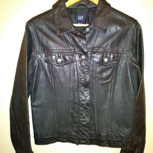 Gap Black leather jacket
